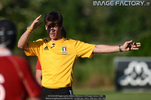 2015-05-09 Rugby Lyons Settimo Milanese U16-Rugby Varese 1983